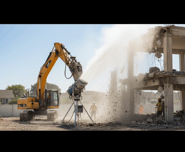 Brumisateur de démolition : une solution efficace contre la poussière