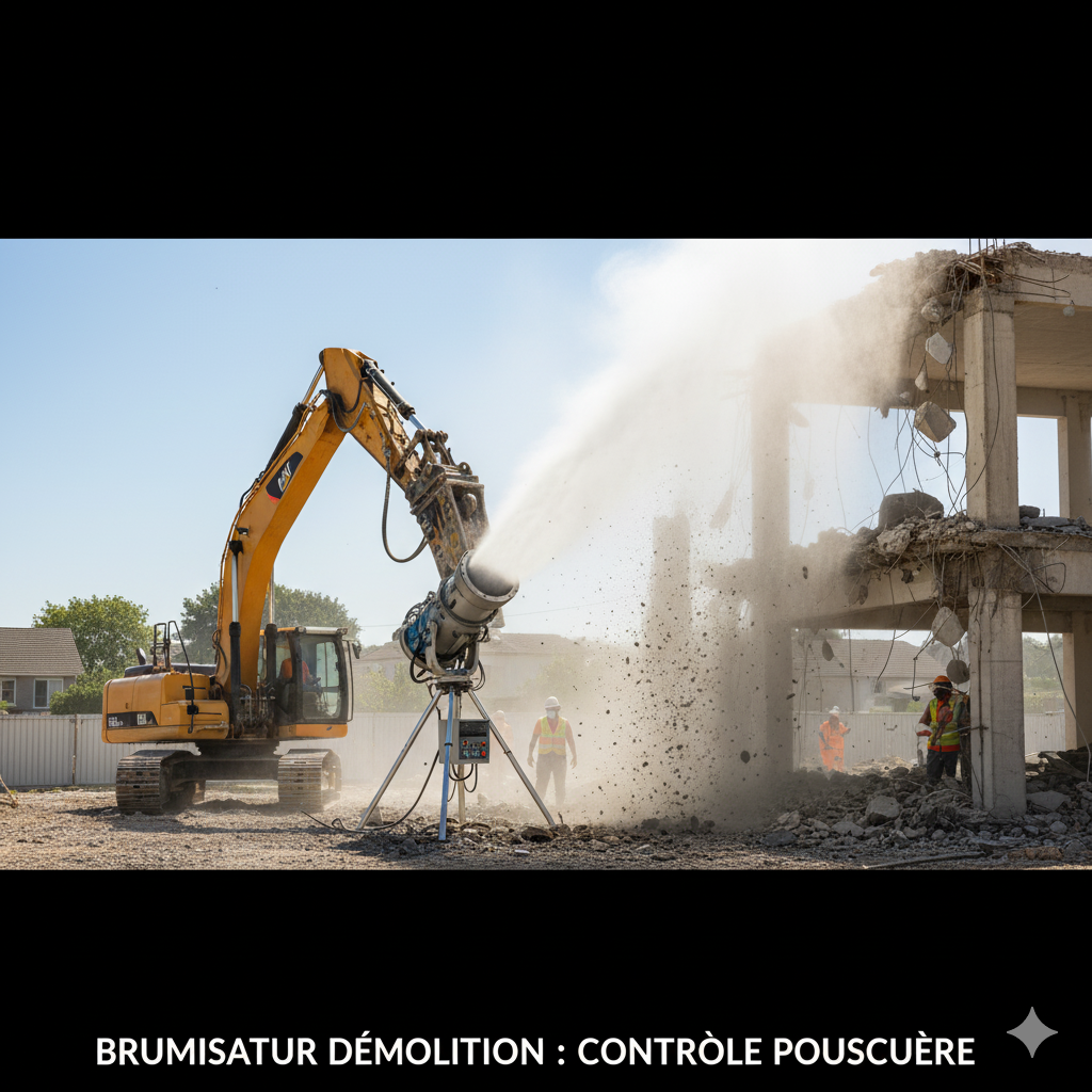 Brumisateur de démolition : une solution efficace contre la poussière